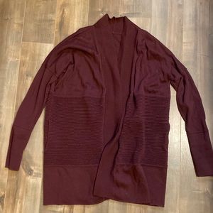 Lululemon Merino Wool Maroon Cardigan